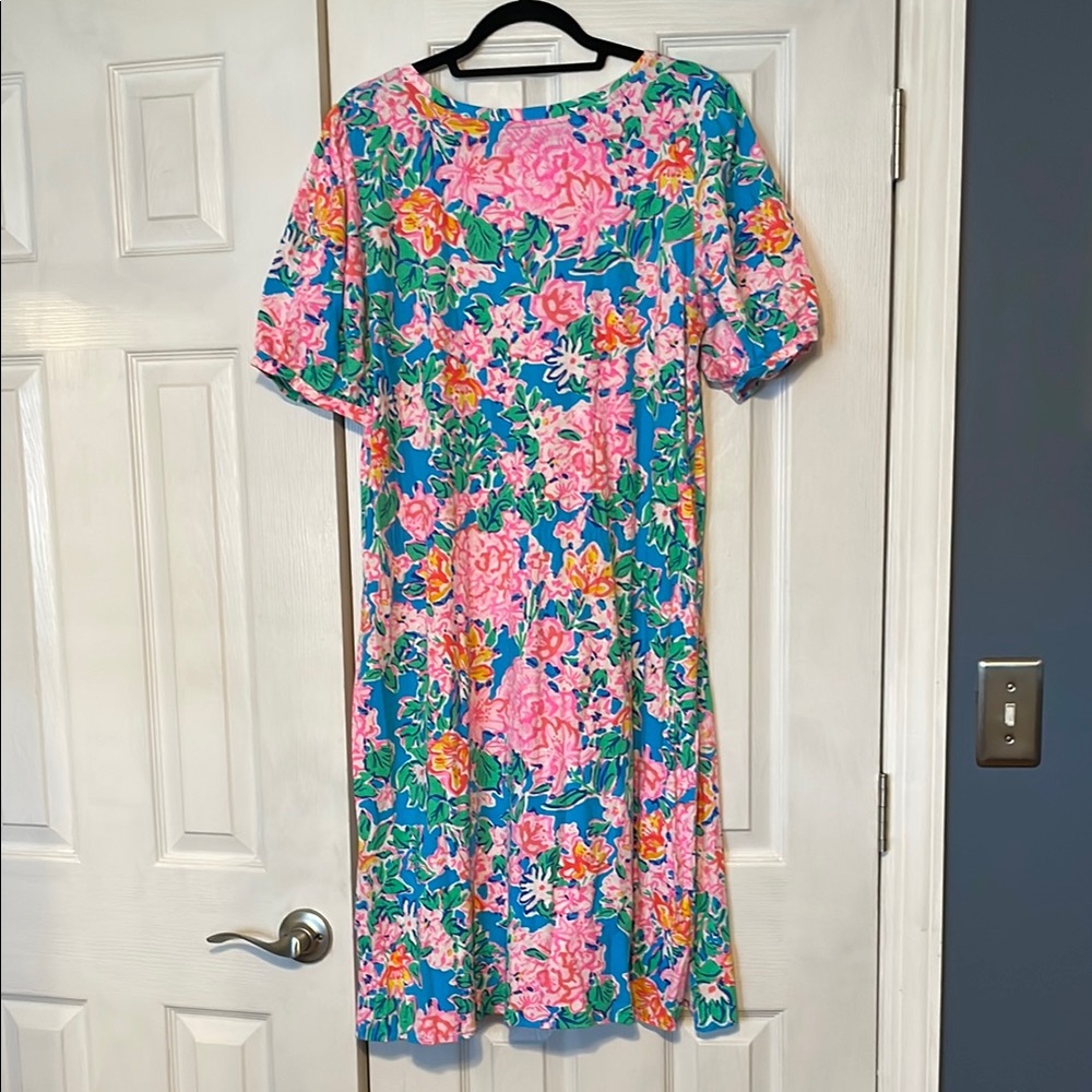 Lilly Pulitzer Isolde Knee Length Dress Rose to the Occasion - Picture 6 of 6